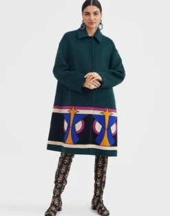 Boxy Coat Intarsia