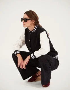Embroidered Sisterhood Varsity Bomber