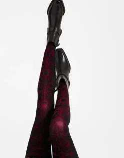 Flocked Tights