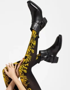 Flocked Tights