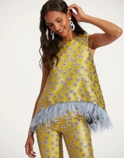 La Scala Top (With Feathers)