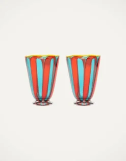 Rainbow Glasses Set Of 2 (Ridged)