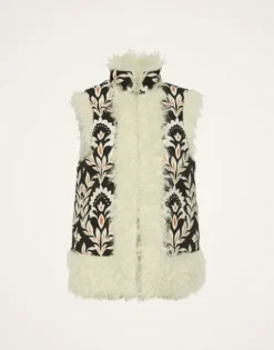 Sleeveless Folk Jacket