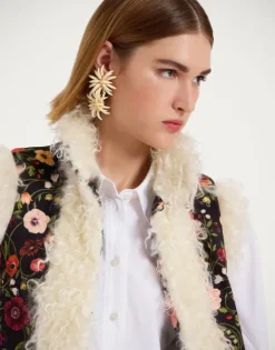 Sleeveless Folk Jacket